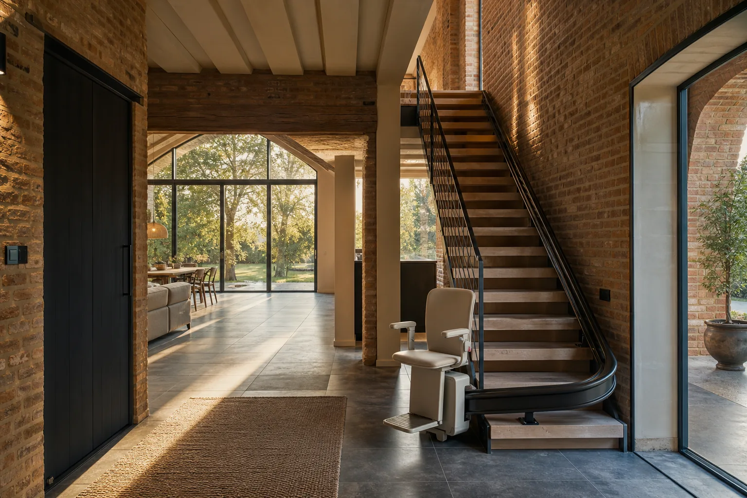 Traplift in een woning in Limburg